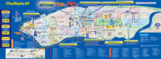 Carte de bus touristique et hop on hop off bus tour de City Sights NY