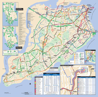 Carte du reseau de bus de Staten Island New York