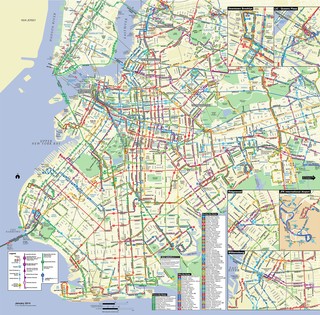 Carte du reseau de bus de Brooklyn