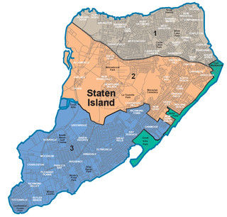 Carte des quartiers de Staten Island