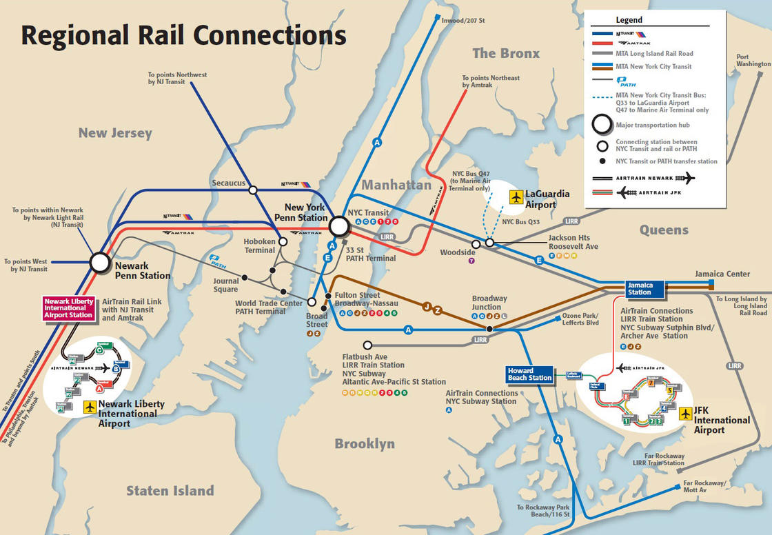 Plan Et Carte Des A Roports Et Terminaux De New York