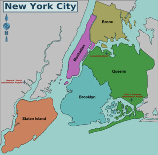 Carte des arrondissements de New York