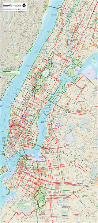 Carte des pistes cyclables de New York