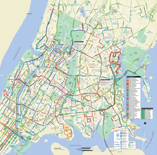 Carte du reseau de bus de Bronx New York