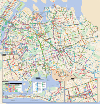 Carte du reseau de bus du Queens