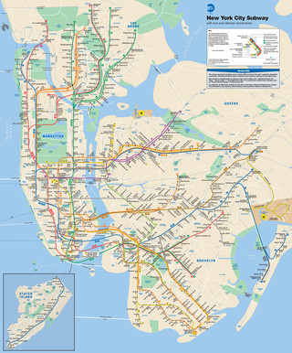 Carte du reseau MTA de metro de New York